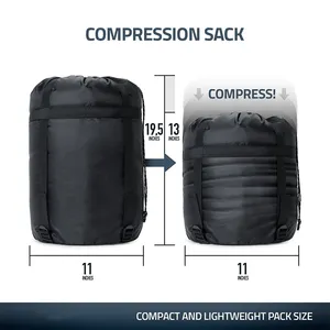 Easy Smooth Glide Water Resistant Nylon Shell Synthetic Fill Lightweight Portable Sleeping Bag