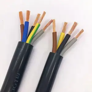 China manufacturer PVC insulated 3 core 4 core 5 core electric flexible wire line power cable