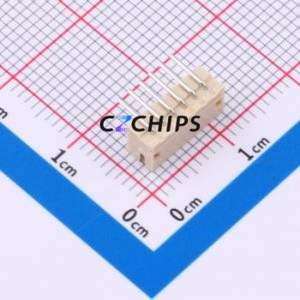 HCZZ0002-6 Wire-to-Board Pin Header Bent Lead Through Hole,P=1.5mm Connector 1x6P 1.5mm Right Angle Insert ZH - Product Image 2