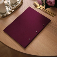 Couverture de menu en tissu imprimé personnalisé de haute qualité avec des porte-menus en lin modernes changeant les pages intérieures pour les restaurants bars cafés