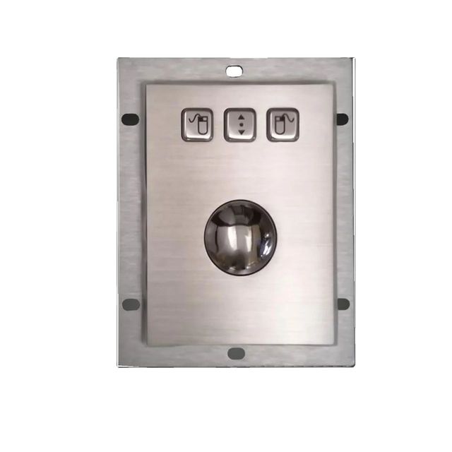 Industrial Control Stainless Steel Trackball Mouse IP65 Waterproof Wired USB or PS/2 for Kiosk or Machine Use