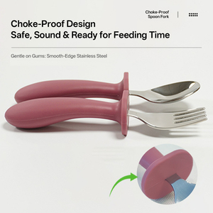 5 PC Alimentaire de qualité réglable Bib Cupe d'aspiration Bols en acier inoxydable, non toxique Bébé Alimentation Set Silicone - Product Image 4