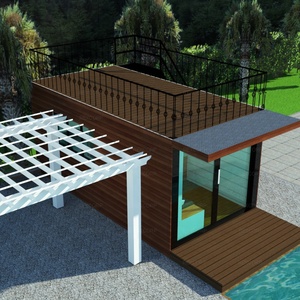 Pequeño contenedor de madera Chalet alojamiento Chalet <span class=keywords><strong>suizo</strong></span> con baño y cubierta de techo - Product Image 4