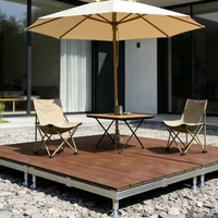 Plancher modulaire en composite bois-plastique (WPC) préfabriqué, résistant, ignifuge, réglable en hauteur, anti-UV, pour terrasse