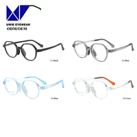 Monture de lunettes optiques classiques pour enfants en TR90, taille 48-17-140, solides et rondes |   Ultra léger 10g |   Lot de 6 lentilles pour enfants de 3 à 12 ans - Vente en gros