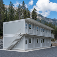 Maison préfabriquée en conteneur à deux étages avec structure en acier blanc pour dortoir de travailleurs