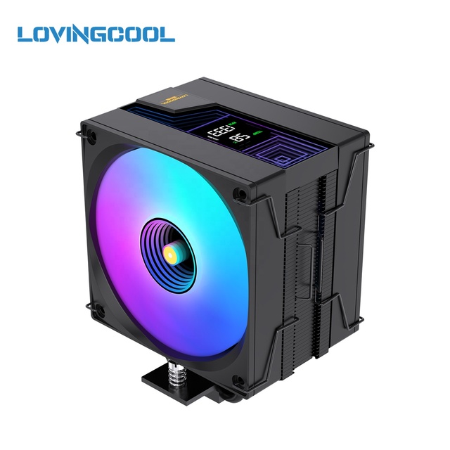 Lovingcool Best CPU Cooling Manufacturer Popular Wind Cooler LGA1700 AM5 CPU Cooler 6 Copper Dual ARGB Fans Cooler OEM Customize