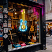 Neonawall, fabricant de néons personnalisés, néon LED en forme de guitare électrique pour boutique, café, salle de jeux, bar musical, fête, décoration commerciale