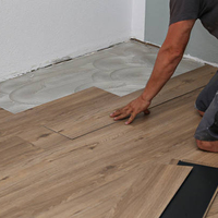 Revêtement de sol en vinyle de luxe auto-adhésif imperméable 1,5 mm 3 mm LVT pour usage commercial, carrelage en vinyle de luxe à coller
