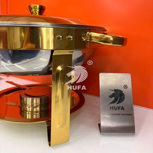 Hufa - Estufa Redonda de Acero Inoxidable para Buffet, Equipo de Calentamiento con Alcohol para Hoteles y Restaurantes - Product Image 4