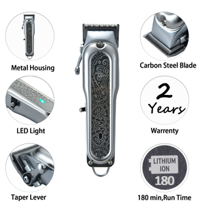 नई डिजाइन यूएसबी चार्ज हज्जाम की दुकान मशीनों 3D अस्थायी नाई क्लिपर सेट रिचार्जेबल बाल क्लिपर सेट - Product Image 5