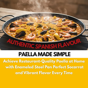 Paellera <span class=keywords><strong>de</strong></span> Acero Esmaltado OEM <span class=keywords><strong>de</strong></span> 22 Pulgadas (55 cm), Paellera Española Grande Antiadherente y Resistente a la Oxidación, <span class=keywords><strong>Precio</strong></span> <span class=keywords><strong>de</strong></span> Fábrica - Product Image 4