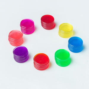 Trẻ em mười lưới tròn trong suốt trò chơi chip 19*2mm Công cụ giảng dạy giáo dục toán học sớm tương tự như chip poker và khay - Product Image 1