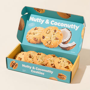 Logotipo impreso personalizado Panadería Pastelería Galletas Embalaje de grado alimenticio Cajas de papel Envío postal Caja de correo de cartón corrugado - Product Image 1