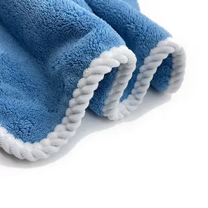 2024 A mais nova multiuso de microfibra OME/ODM venda por atacado toalha de coral toalha de lã para banho e cozinha microfibra 550GSM