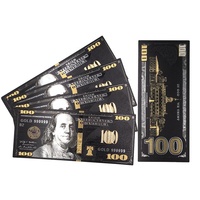 Billet de 100 dollars américain en feuille d'or noire, nouvelle pièce de monnaie de qualité supérieure
