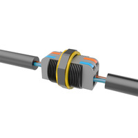 Waterpoof IP68 connecteur de câble rapide bornes de câblage rapide sans soudure M20 câble électrique Type droit 2 3 broches connecteurs de fil