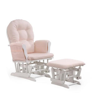 Chaise d'<span class=keywords><strong>allaitement</strong></span> en bois <span class=keywords><strong>confortable</strong></span>, blanche, pour maman enceinte, berceau, <span class=keywords><strong>allaitement</strong></span>, inclinable, berçante pour l'<span class=keywords><strong>allaitement</strong></span> - Product Image 3