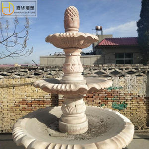 Colonne de fontaine en pierre Jiahua, élément aquatique extérieur traditionnel, durable - Product Image 3