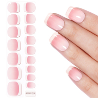 Extensions d'ongles à presser Huizi personnalisées, French Manucure, Nouvelles formes, Wraps d'ongles en gel semi-durci souples