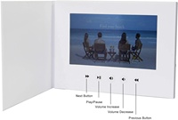 Carte de vœux vidéo comprenant une mémoire 4G et une batterie rechargeable Écran LCD Brochures numériques
