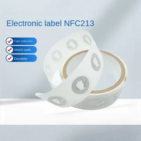 Étiquette électronique NFC, autocollant adhésif encastré, puce NTAG213/Ntag215, étiquette en PVC anti-contrefaçon
