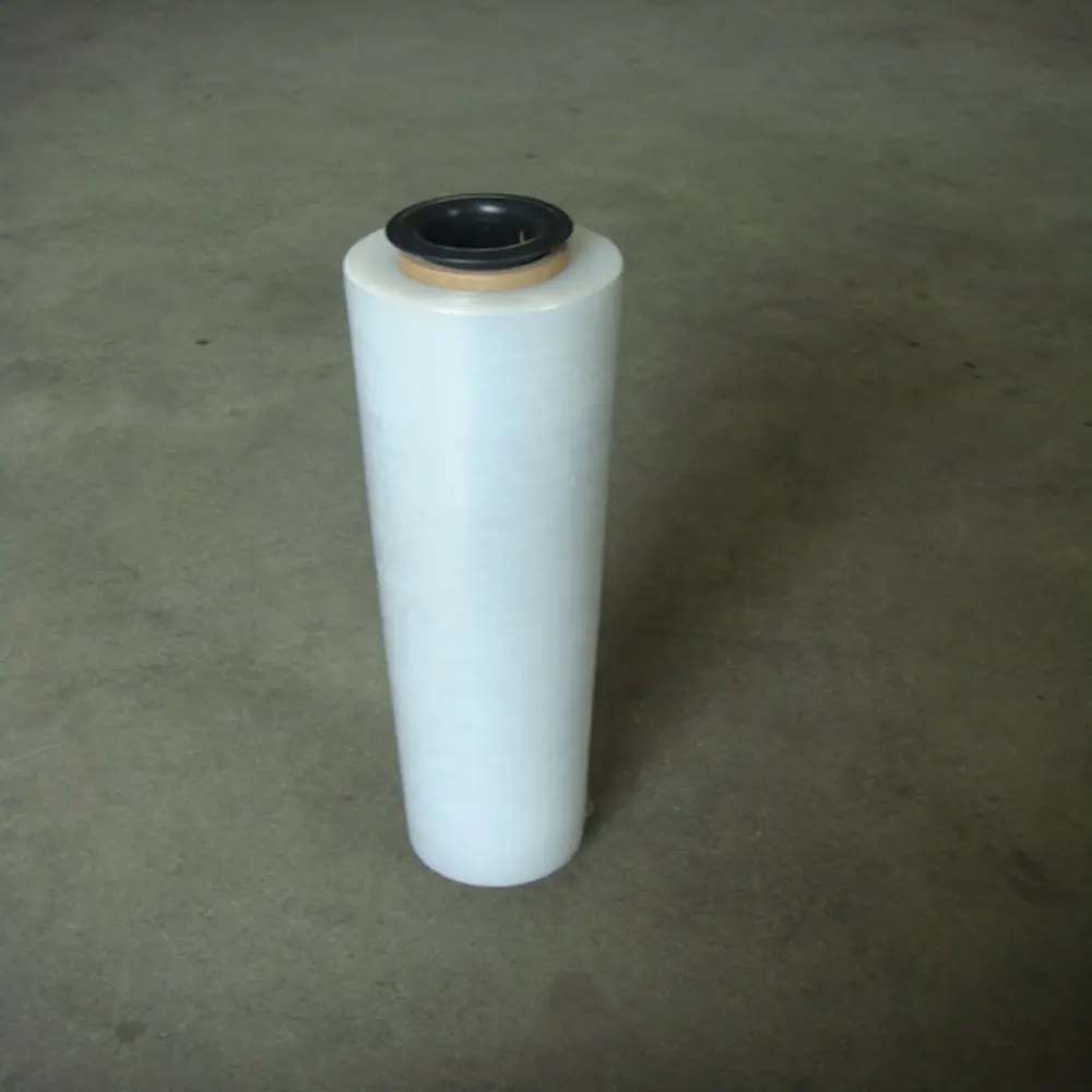 Envoltório de filme encolhível lldpe de plástico, mais barato, rolo de 2 ", núcleo para paletas, 500mm x 1.8kg, gw x 20mic