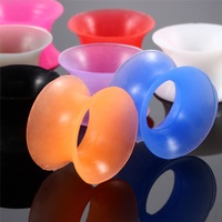 Plugs de piercing pour oreilles en silicone noir creux, fins et flexibles, à double évasement, de 3mm à 25mm, bijoux corporels pour mariage et fiançailles, vente en gros