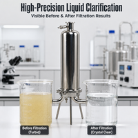Nouveau système de filtration de boissons en acier inoxydable pour bière, alcool, vodka, vin, cognac, brandy, usage industriel, taille des particules 5 µm, haute performance