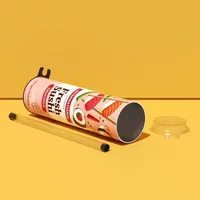 Emballage en tube de papier kraft pour sushis, personnalisé, écologique, de qualité alimentaire, conteneur à sushis jetable en papier kraft