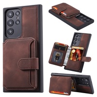Portefeuilles en cuir pour téléphone portable pour Samsung S23 S22 Ultra, porte-cartes, étui de téléphone en PU pour Samsung S24 S25