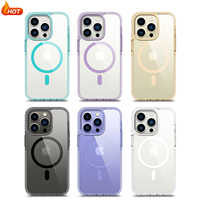 Coque de téléphone transparente magnétique en silicone TPU TPE PC antichoc et étanche avec chargement sans fil pour iPhone, fournisseur BSCI