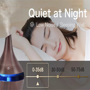 Máy tạo độ ẩm không khí hạt gỗ mini, Máy khuếch tán hương thơm tinh dầu siêu âm với màu sắc thay đổi ánh sáng ban đêm cho phòng ngủ gia đình - Product Image 5