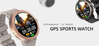 DM76 Ultra Licht Multisport GPS Trekking Smartwatch met ingebouwde hoogtemeter, barometer, kompas en offline routegeleiding