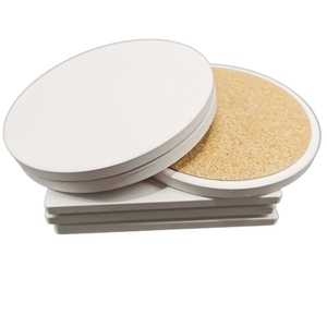 High Quality Creative Life Literary Design White Ceramic Coasters Factory-Priced Blank Coasters Dimensional Relief Engraving
