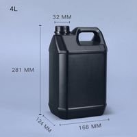 Jerrycan en plastique de 4 litres Conteneurs carrés en HDPE à couvercle inviolable pour le stockage des produits chimiques
