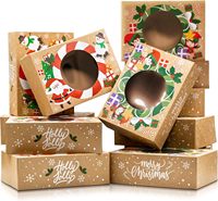Scatole Robuste per Dolci Natalizi, Contenitori in Latta per Natale - Confezioni Festive per Biscotti Natalizi - Scatole per Biscotti con Finestra