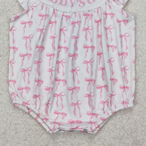 9,3 SR2806 Mameluco de bebé con patrón de pajarita Rosa todo en uno infantil con <span class=keywords><strong>chaleco</strong></span> <span class=keywords><strong>blanco</strong></span> para niños y niñas-Daddy's Girl - Product Image 4