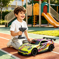 WGNRC DH666-83E Coche RC de Derrape a Escala 1/16, Juguetes de Coche de Carreras de Competición con Radiocontrol de 2.4Ghz, Juguetes de Coche RC con Neumáticos de Derrape 4WD