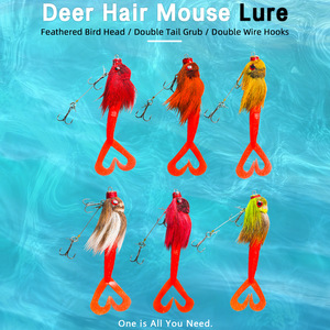 Señuelo de pelo de ciervo para pesca de lubina, 21cm 50g, cola suave, cebo de superficie - Product Image 1