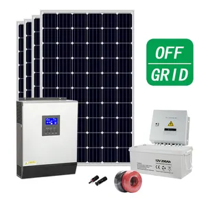 3kwキットsistema de paneles solares energia placas solar hibrido 5kw 20k completo vivienda fuera de red foto voltaico para casas