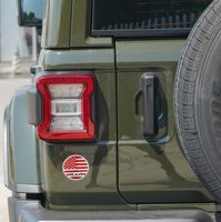 Badge de calandre de voiture en métal chromé personnalisé avec drapeau américain, emblème 3D pour la décoration de la calandre avant de la voiture