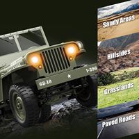 Camion RC tout-terrain EPT 1:10 échelle D888 Willys, 2,4 GHz, 4 roues motrices, avec lumières