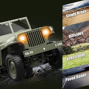 Camioneta <span class=keywords><strong>Todoterreno</strong></span> a Escala 1:10 EPT D888 Willys RC Crawlers, 2.4Ghz 4WD, Vehículo <span class=keywords><strong>Todoterreno</strong></span> con Luces, Camioneta RC - Product Image 6