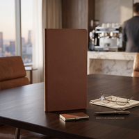 Porte-menu en cuir PU à double pliage, classique, pour café, restaurant, sélection de plats, couverture personnalisée, marque sur mesure