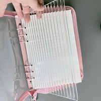 Couverture de planificateur A5/A6 en acrylique mat, reliure en cuir PVC, style couverture rigide, carnet de rangement à feuilles mobiles