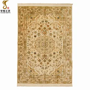 YUXIANG 5'X8' Traditional Persian Carpet Design Rug 100% Silk Vintage Classic Handmade Nain Rugs For Sale