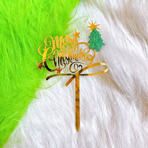 ท็อปเปอร์เค้กอะคริลิคตกแต่งลายคริสต์มาส รูปน้ำผึ้งและของหวาน สำหรับงานปาร์ตี้ในช่วงเทศกาล - Product Image 4