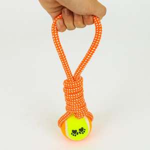 Tennis <b>Ball</b> On Rope Fashion Design Durable Rope Interactive PetTtoy Samoyed <b>Dog</b> Chew <b>Ball</b> Pet Toys - Product Image 1