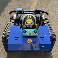 Mesin Pemotong Rumput Mini Robot OMI-500AS, Pengontrol Jarak Jauh, Tugas Berat, Efisien, Pemotong Rumput Kebun, Laris Terjual